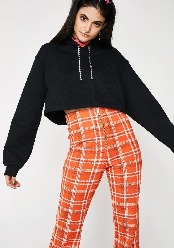Women Wear Brands Crop Ice Hoodie