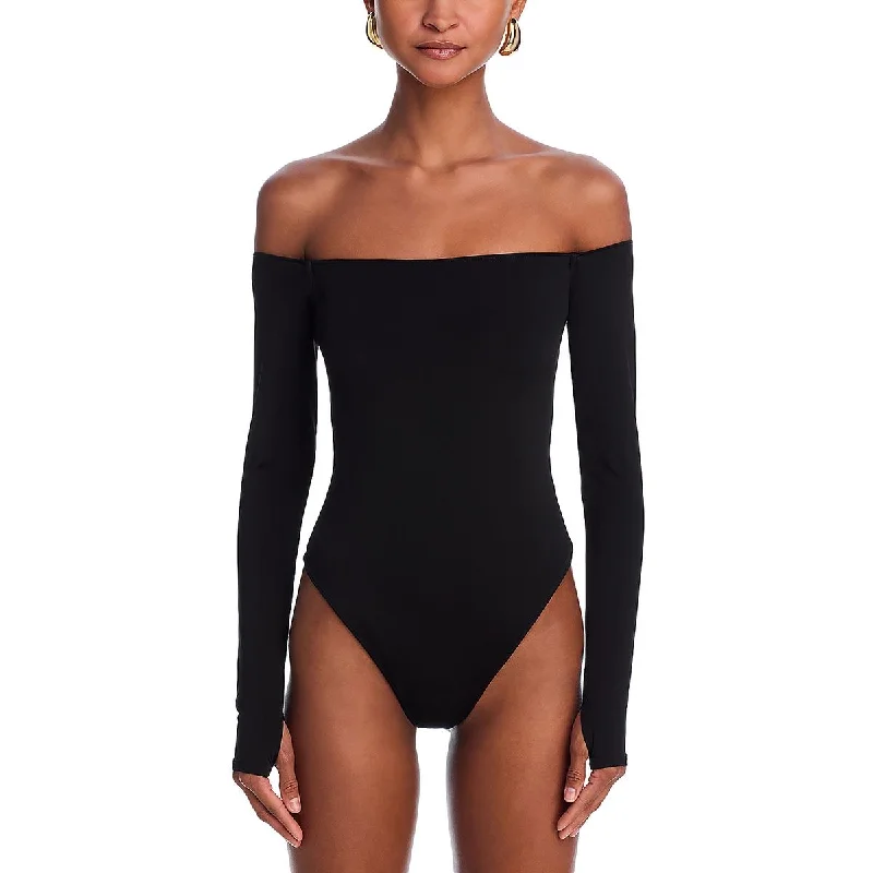 Women's Casual Apparel Womens Off The Shoulder One Piece Bodysuit