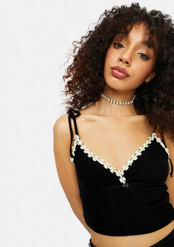 Women's Trendy Clothes Outta Sight Outta Mind Daisy Trim Cami Top