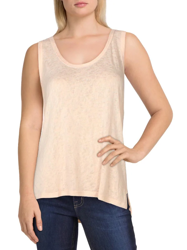 Sophisticated Style Womens Racerback Textured Tank Top