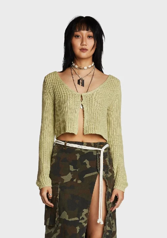 Flash Discount In My Best Interest Cropped Cardigan