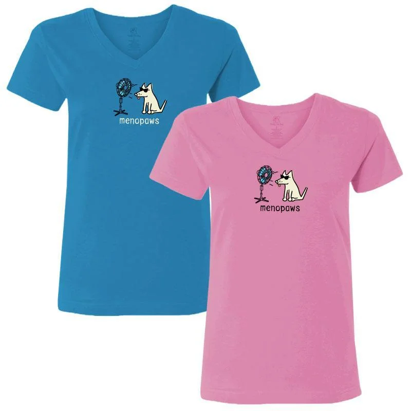 Women's Transitional Attire Menopaws - Ladies T-Shirt V-Neck