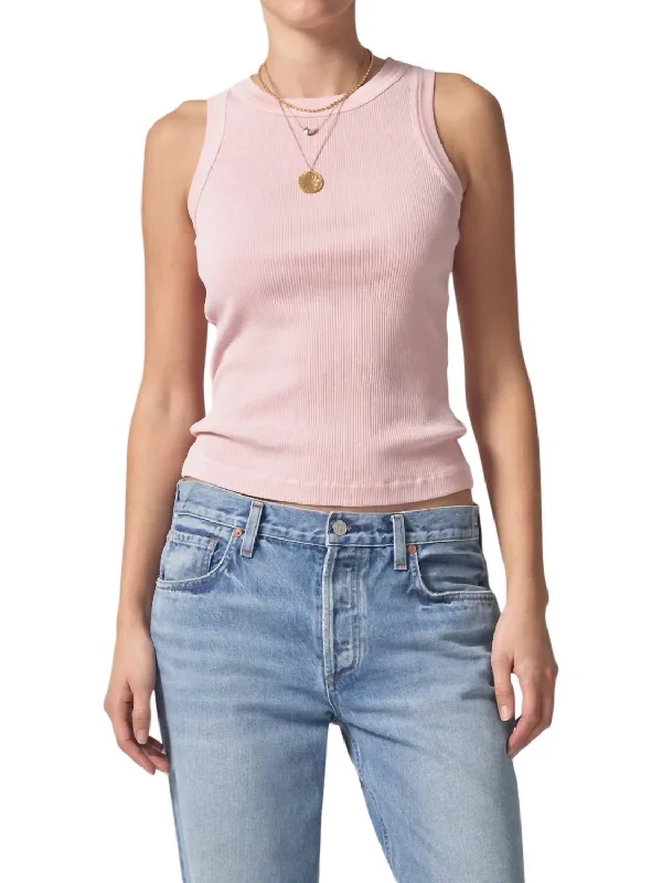 Stylish Savings Isabel Rib Tank Top In Roselle