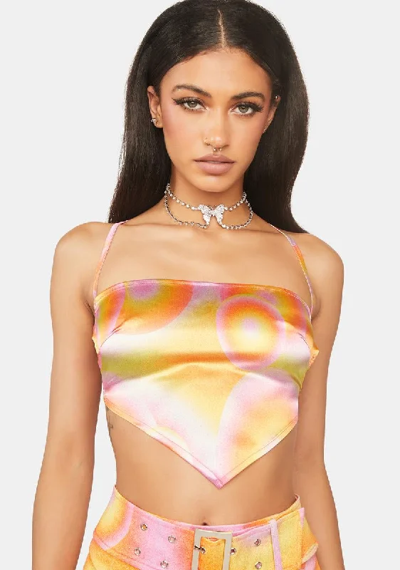 Women's Transitional Outfit Albufeira Handkerchief Backless Crop Top