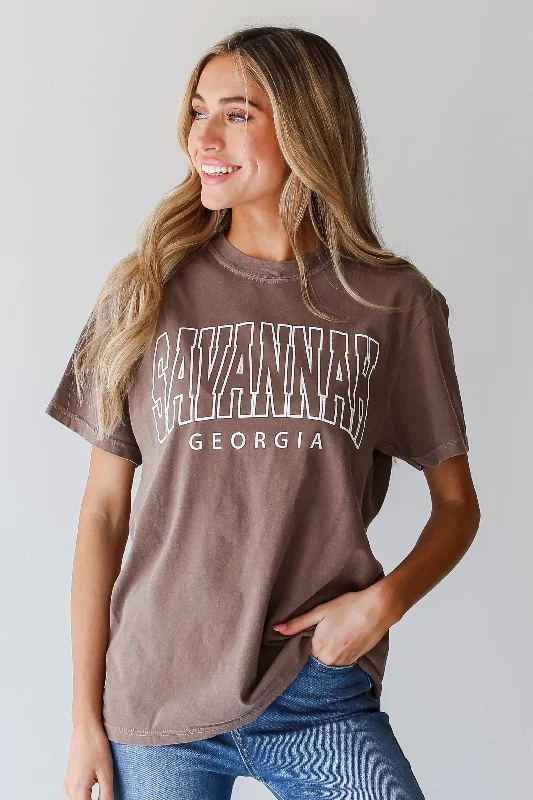 Women's Comfortable Garments Brown Savannah Georgia Tee