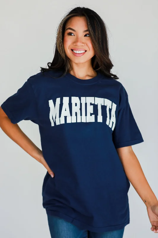 Women's Activewear Attire Navy Marietta Tee