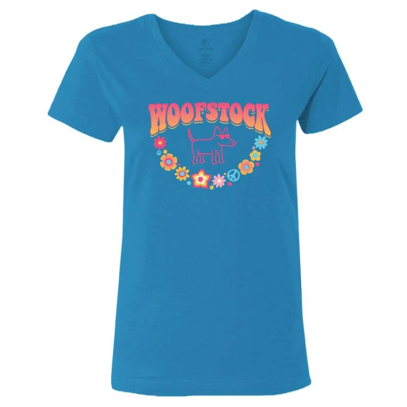 Big Sale Event Woofstock - Ladies T-Shirt V-Neck