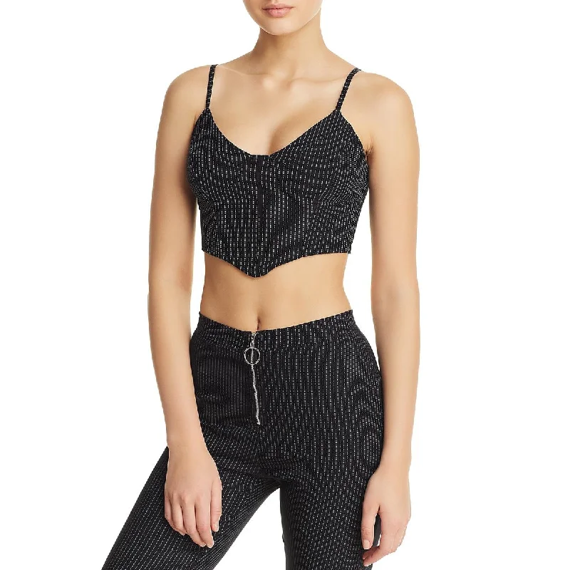 Relaxed Style Halle Womens Tank Short Crop Top