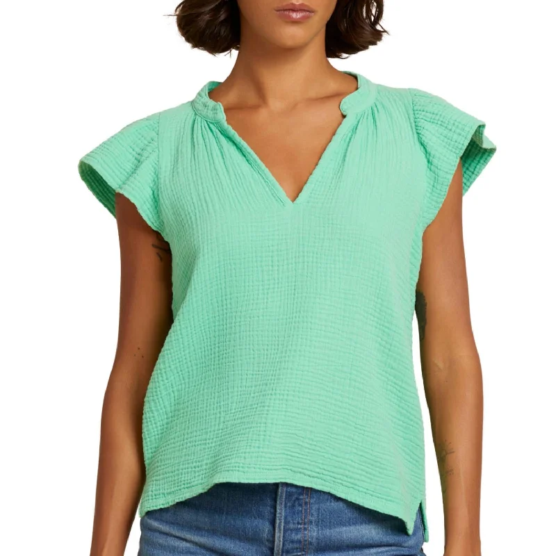 Women's Chic Outerwear Attire Elianna Flutter Tank Top In Midori