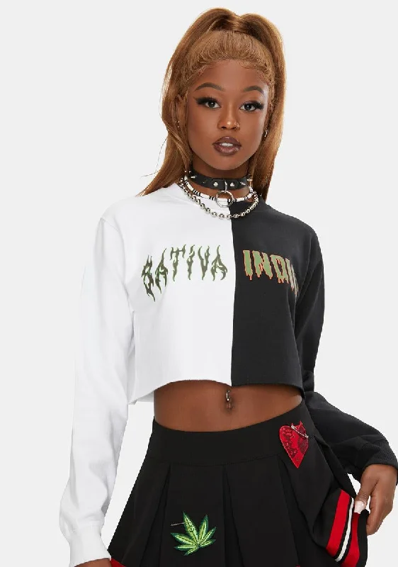 Chic Women's Garments Day N Nite Cropped Sweatshirt