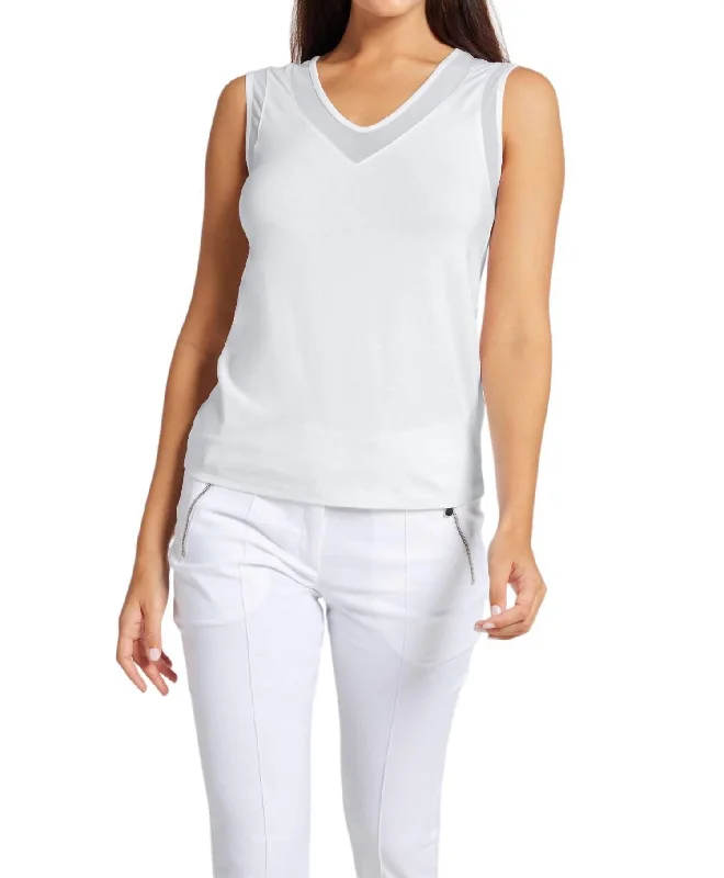 Women's Elegant Garments Jackson Pima Tank Top In White