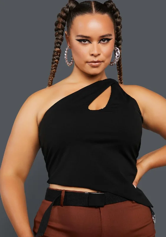 Plus-Size Women's Garments Plus Wicked Karma's Kiss Asymmetric Tank Top