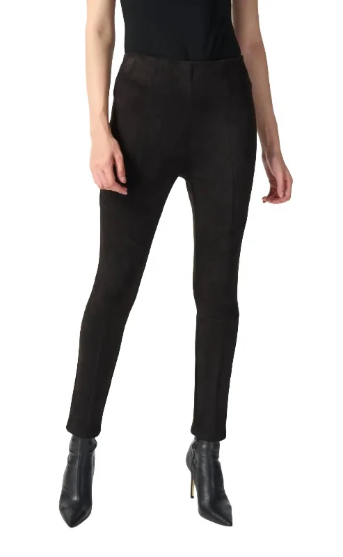 Trendy Women's Wear Scuba Suede Leggings In Black