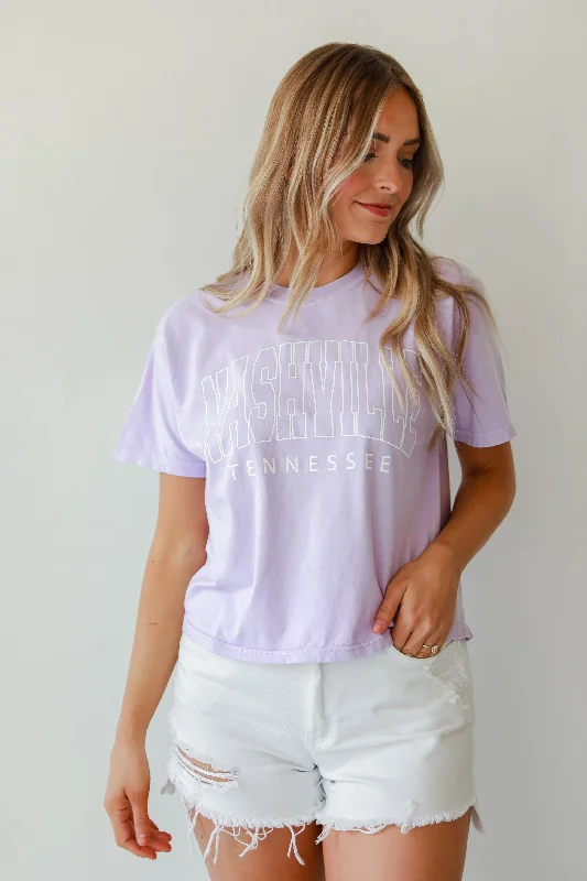 Hot Trends Lavender Nashville Tennessee Cropped Tee