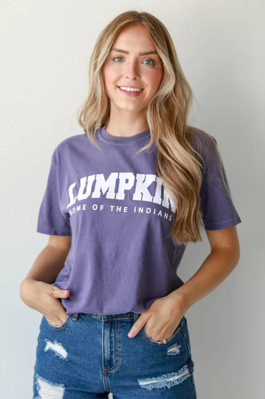 Women's Resort Garments Purple Lumpkin Home Of The Indians Tee