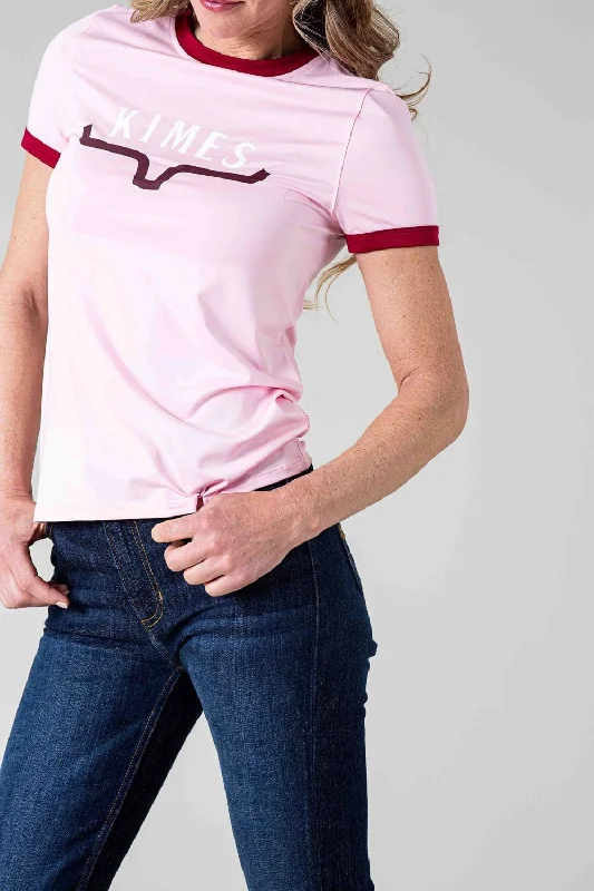 Wardrobe Upgrade Kimes Ranch Womens Fast Tech T Blush Polyester Blend S/S T-Shirt