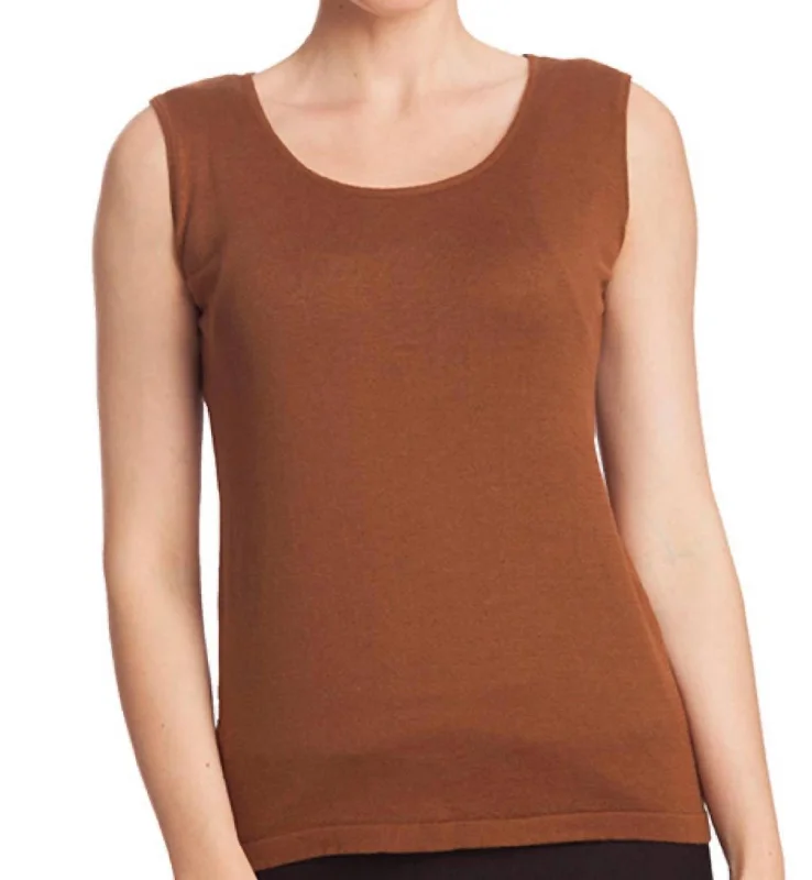 Online Boutiques Clothing Bra-Friendly Tank Top In Mocha