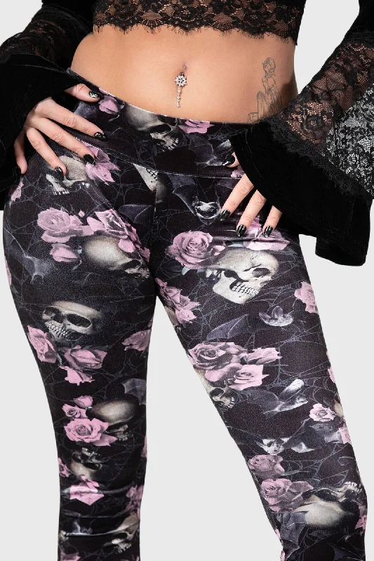 Sustainable Women's Apparel Hematite Leggings [BLACK/PINK]