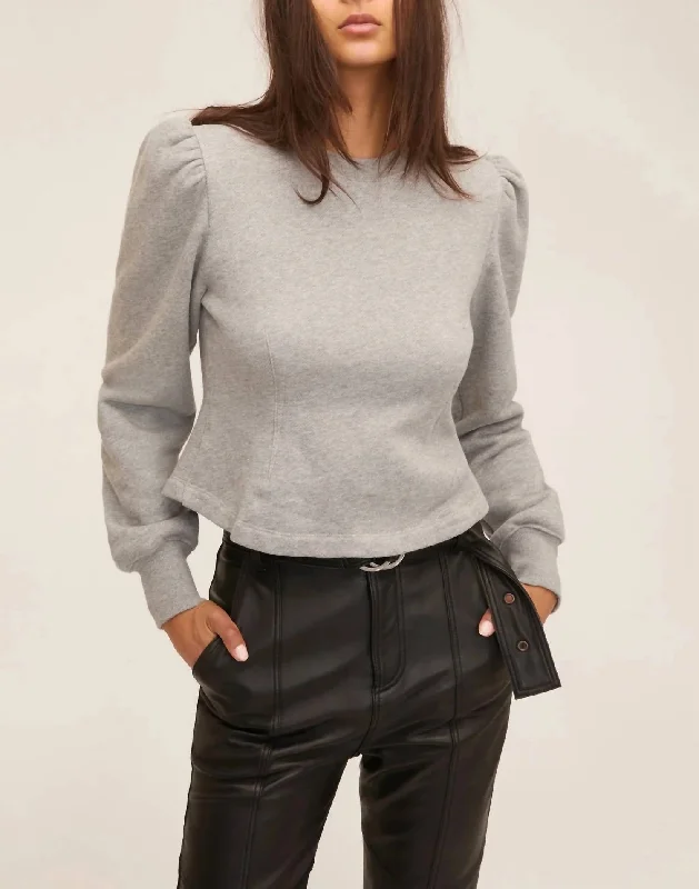 Women's Comfy Attire For Lounging Blair Sweatshirt in Heather Grey