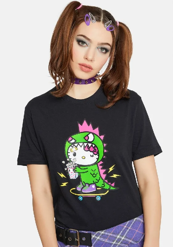 Trendy Women's Apparel for All Seasons Hello Skater Graphic Tee