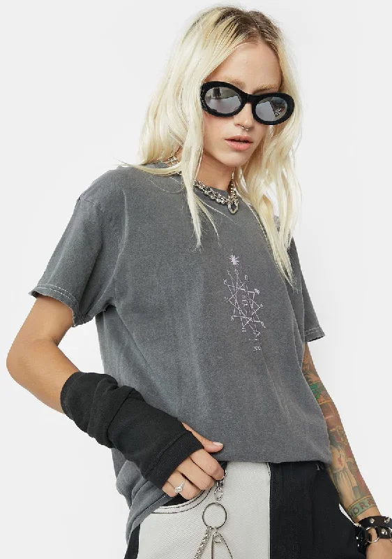 Flash Sales This Week Washed Black Tyler Graphic Tee