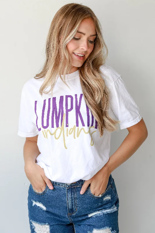 Chic Women's Garments White Lumpkin Indians Tee
