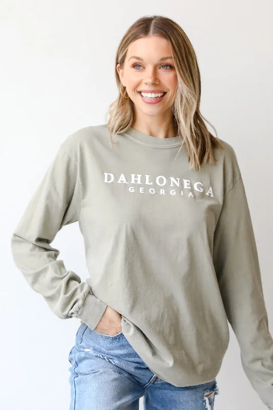 Women's Athleisure Apparel Olive Dahlonega Georgia Long Sleeve Tee