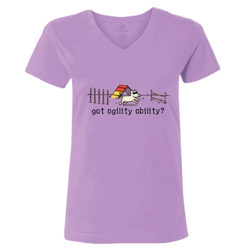 Women's Outdoor Activity Garments Agility Ability - Ladies T-Shirt V-Neck