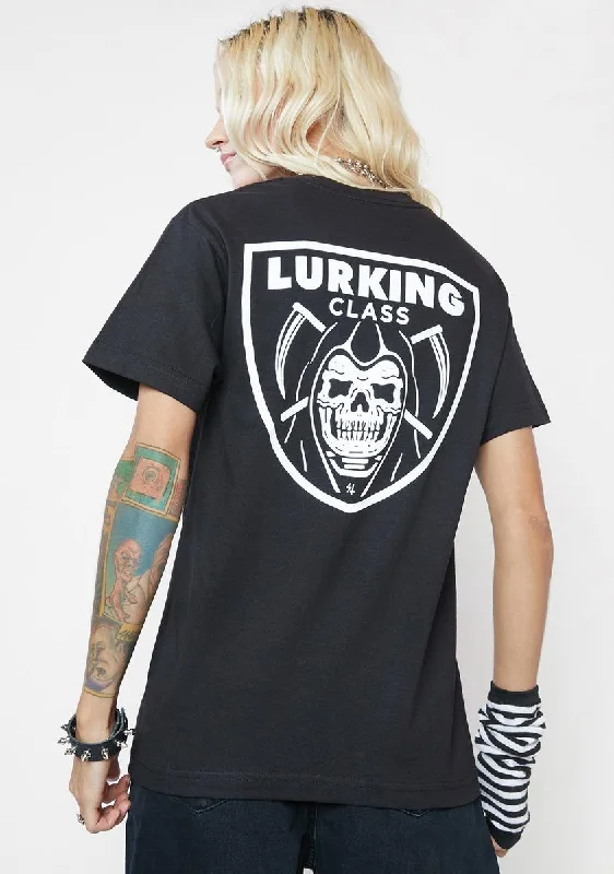 New Arrival Discount Shield Graphic Tee