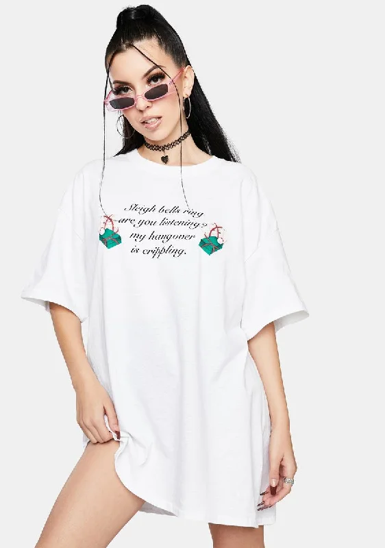 Premium Fabrics Sleigh Bells Ring Christmas Graphic Tee