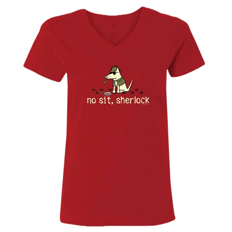 Women's Evening Wear Attire No Sit Sherlock - Ladies T-Shirt V-Neck