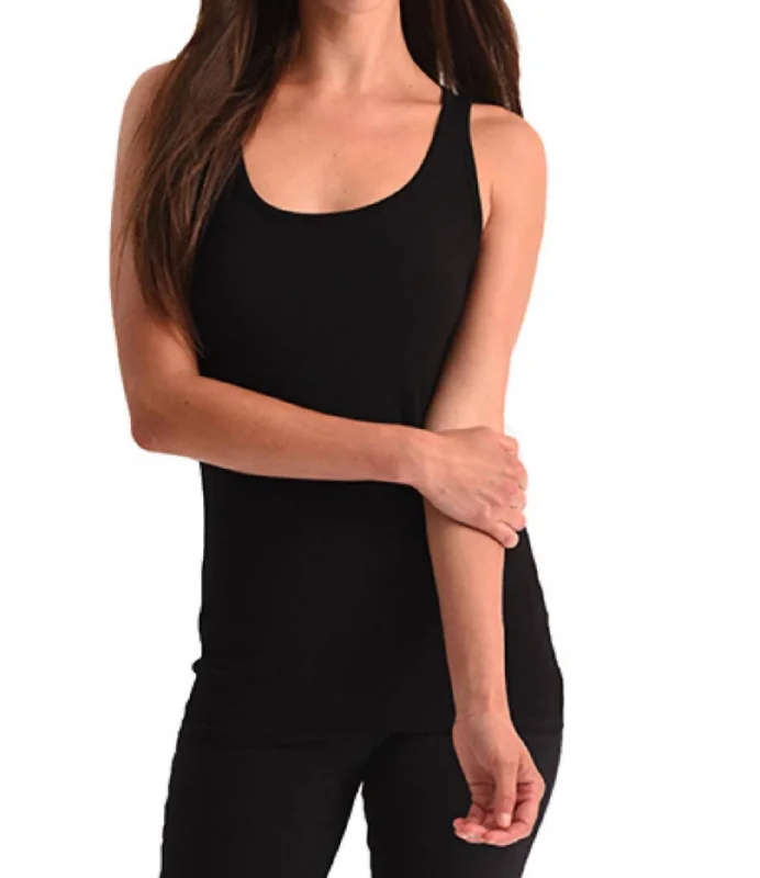 Outlet Clothing Bra-Friendly Tank Top In Black