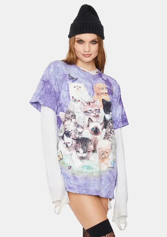Trendy Outfits For Ladies 10 Kittens Graphic Tee