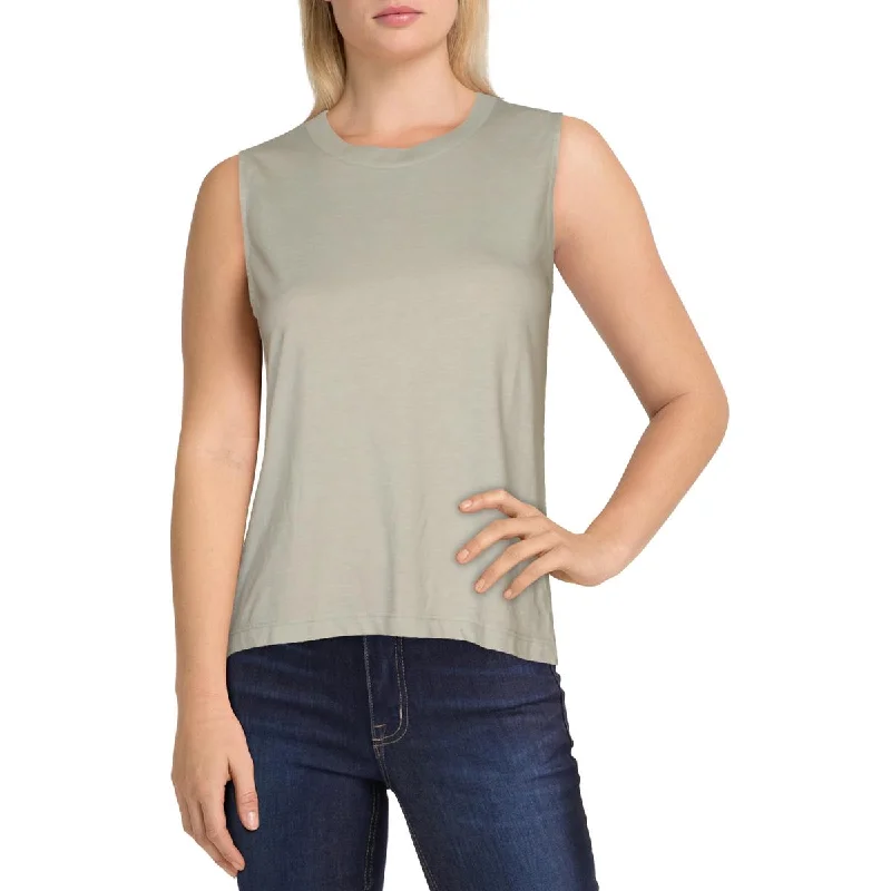 Women's Chic Outerwear Garments Womens Burnout Crewneck Tank Top