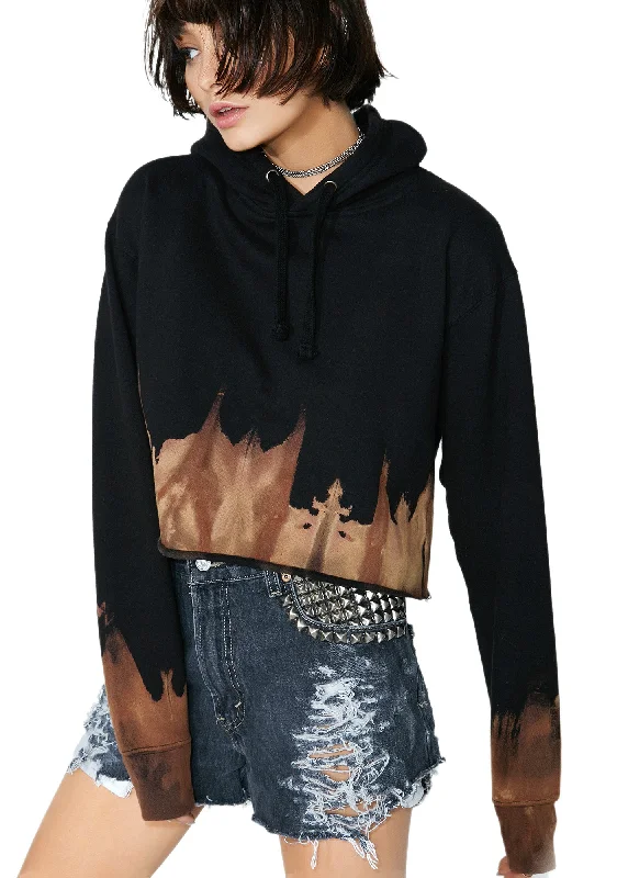 Women's Chic Apparel Reworked Cropped Sweatshirt