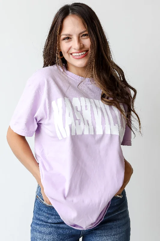 Casual Chic Lavender Nashville Tee