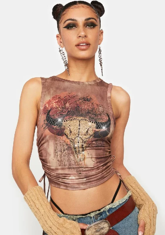 Luxe Women's Fashion Rebirth Studded Tank Top