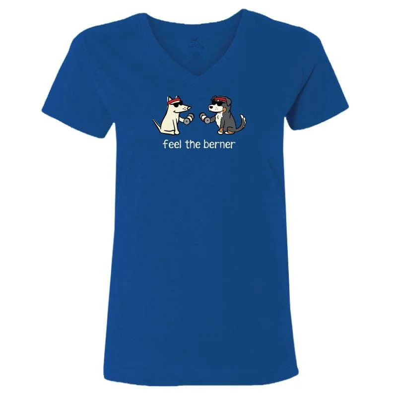 Stylish Women's Apparel Feel The Berner - Ladies T-Shirt V-Neck