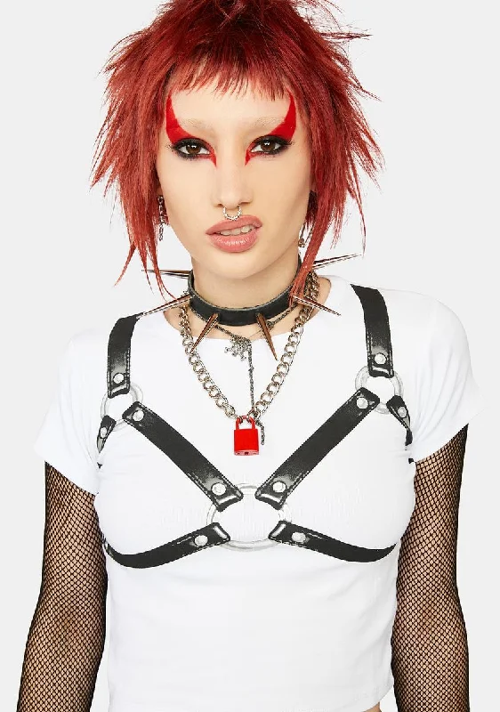 Clothes Sales Devilish Deceit Harness Graphic Tee