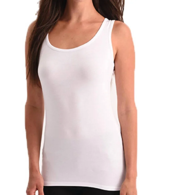 Affordable Women's Clothing Online Bra-Friendly Tank Top In White