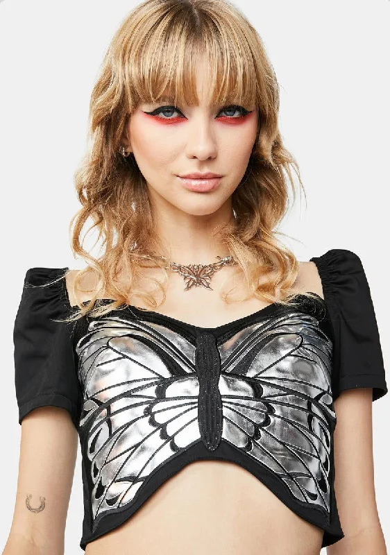 Fashion Forward Joy Is Fleeting Crop Top