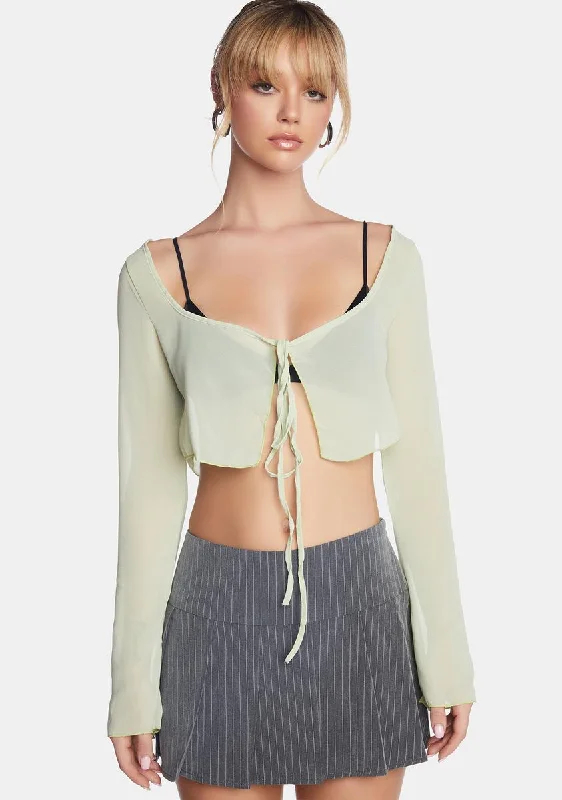 Women's Relaxed Outfit Gum Drop Cropped Cardigan