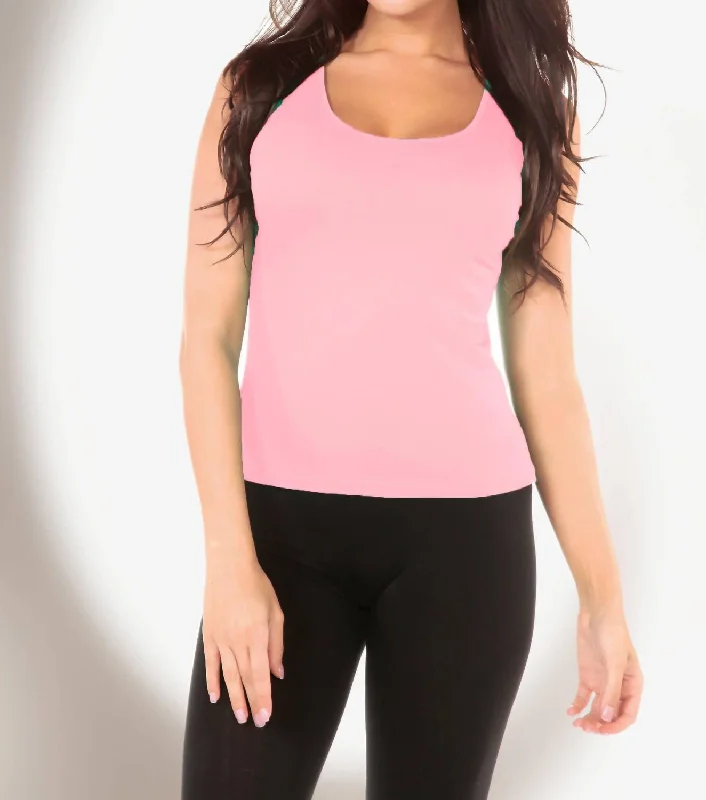 Business Casual Outfits Bra-Friendly Tank Top In Pink