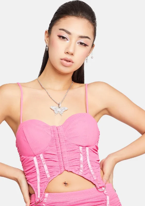 Women's Trendy Apparel In The Spotlight Bustier Crop Top