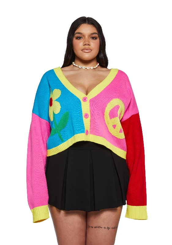 Online Boutiques Best Plus Daisy Dreams Oversized Cardigan