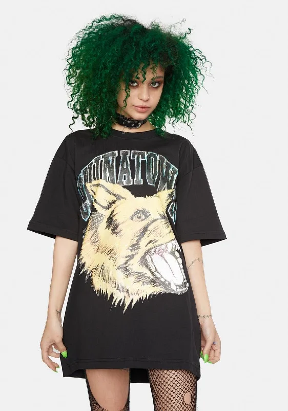 Plus Size Women's Fashion and Clothing Beware Sketch Graphic Tee