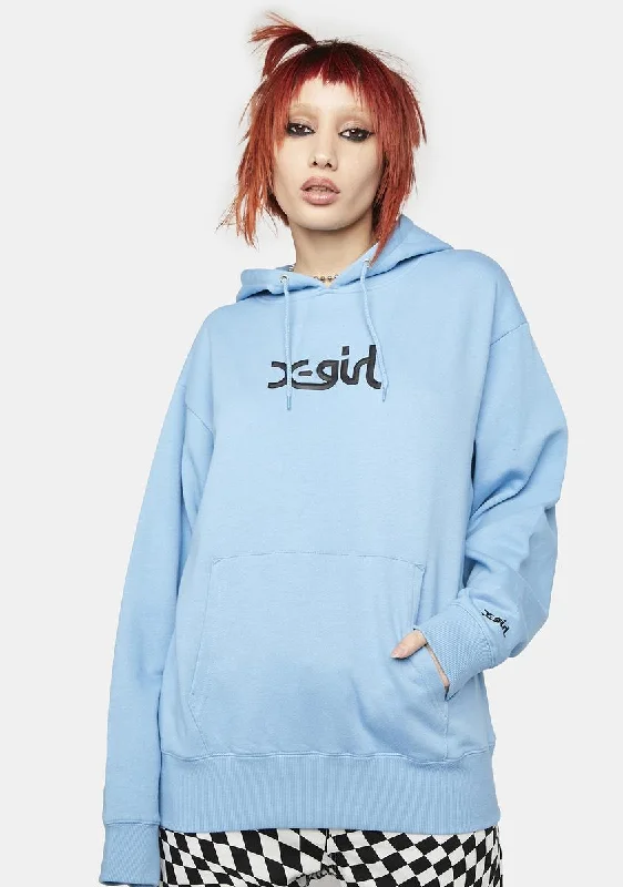 Free Spirited Fashion Rubber Mills Logo Graphic Hoodie