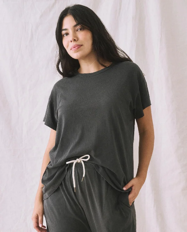 Stylish Loungewear for Women The Boxy Crew. Solid -- Washed Black