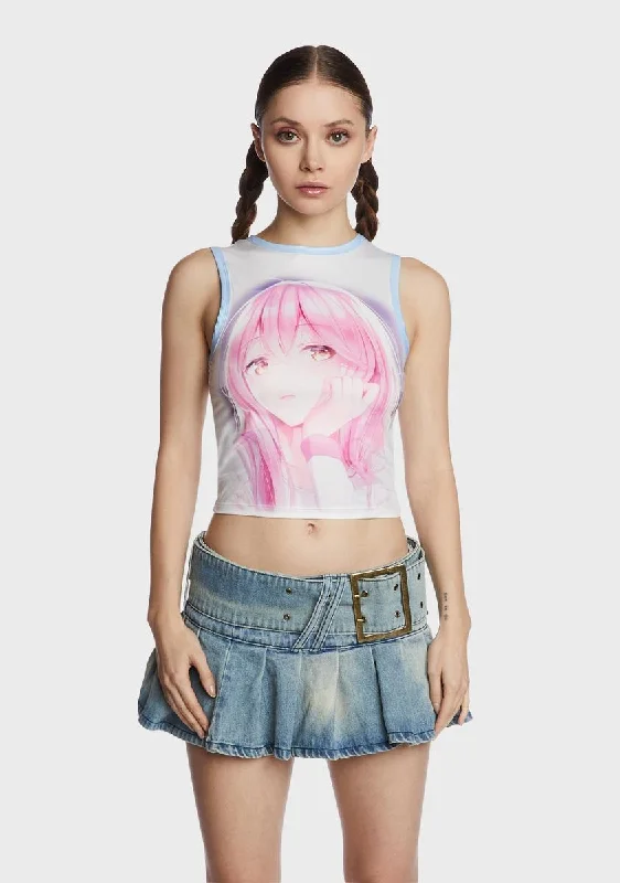 Women's Elegant Outfit Anime Girl Tank Top