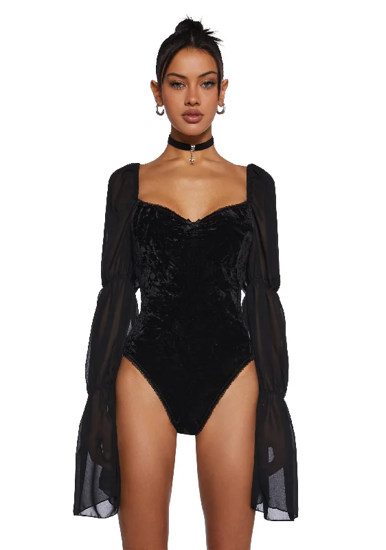 Women's Resort Garments The Night We Met Velour Bodysuit
